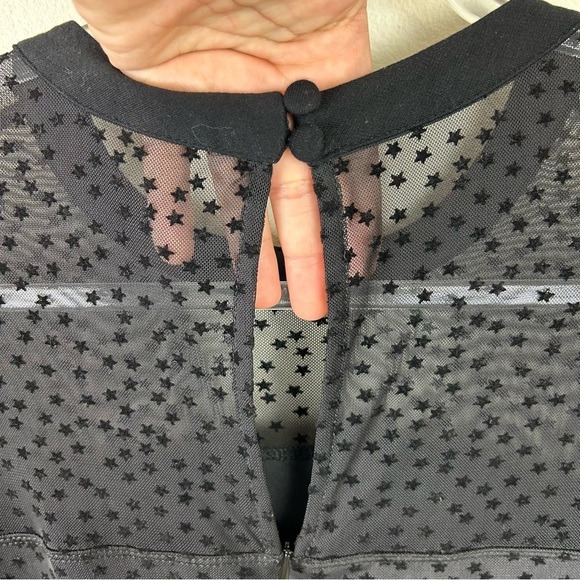 Torrid Black Star Mesh and Premium Ponte peplum top size: 2X - Picture 11 of 12